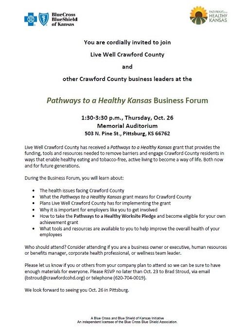 Pathways to a Healthy Kansas Business Forum