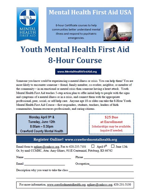 Youth Mental Health First Aid 8-Hour Course