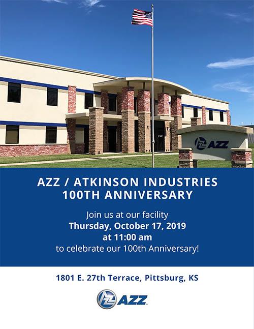 AZZ / Atkinson Industries 100th Anniversary