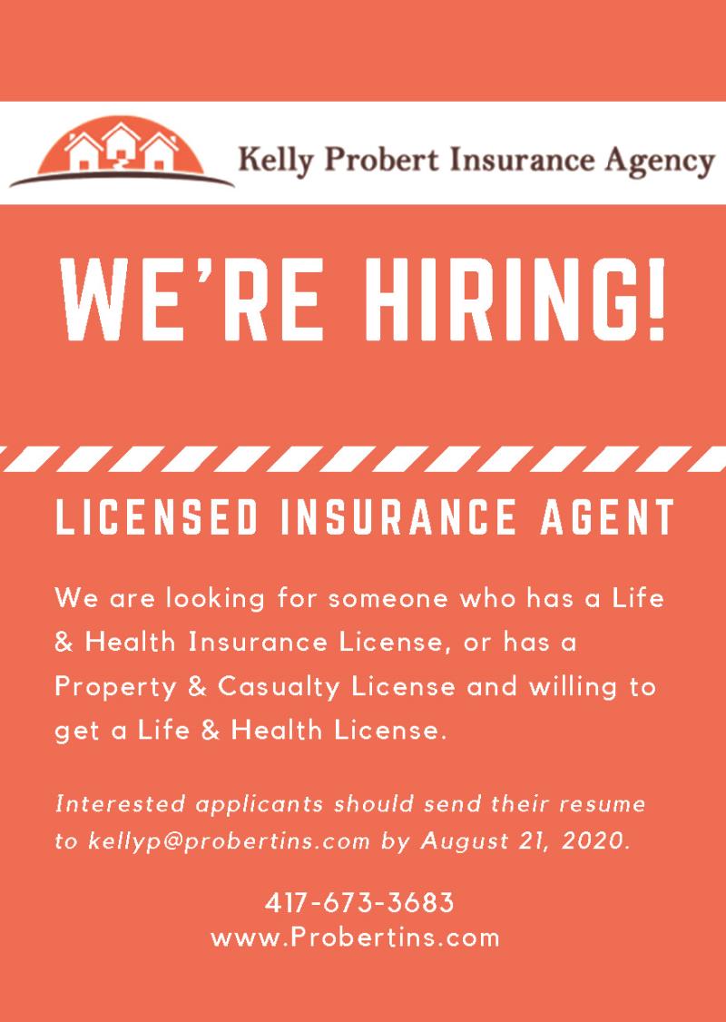 Kelly Probert Insurance Agency Hiring