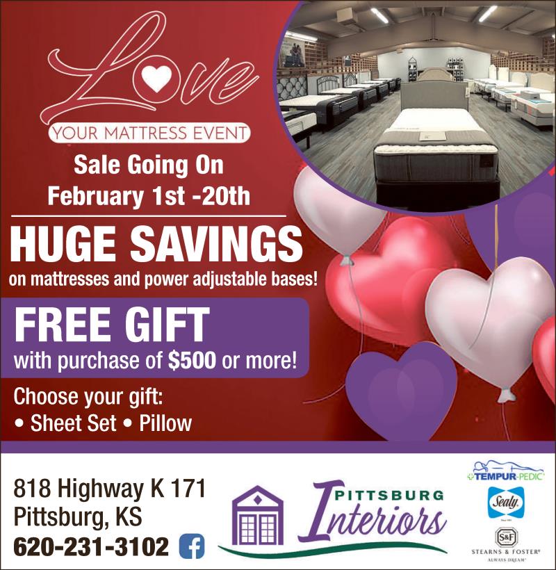 Mattress Sale Going on now at Pittsburg Interiors