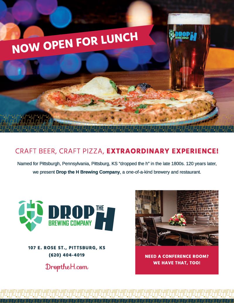 Drop the H Brewing Company Open for Lunch!